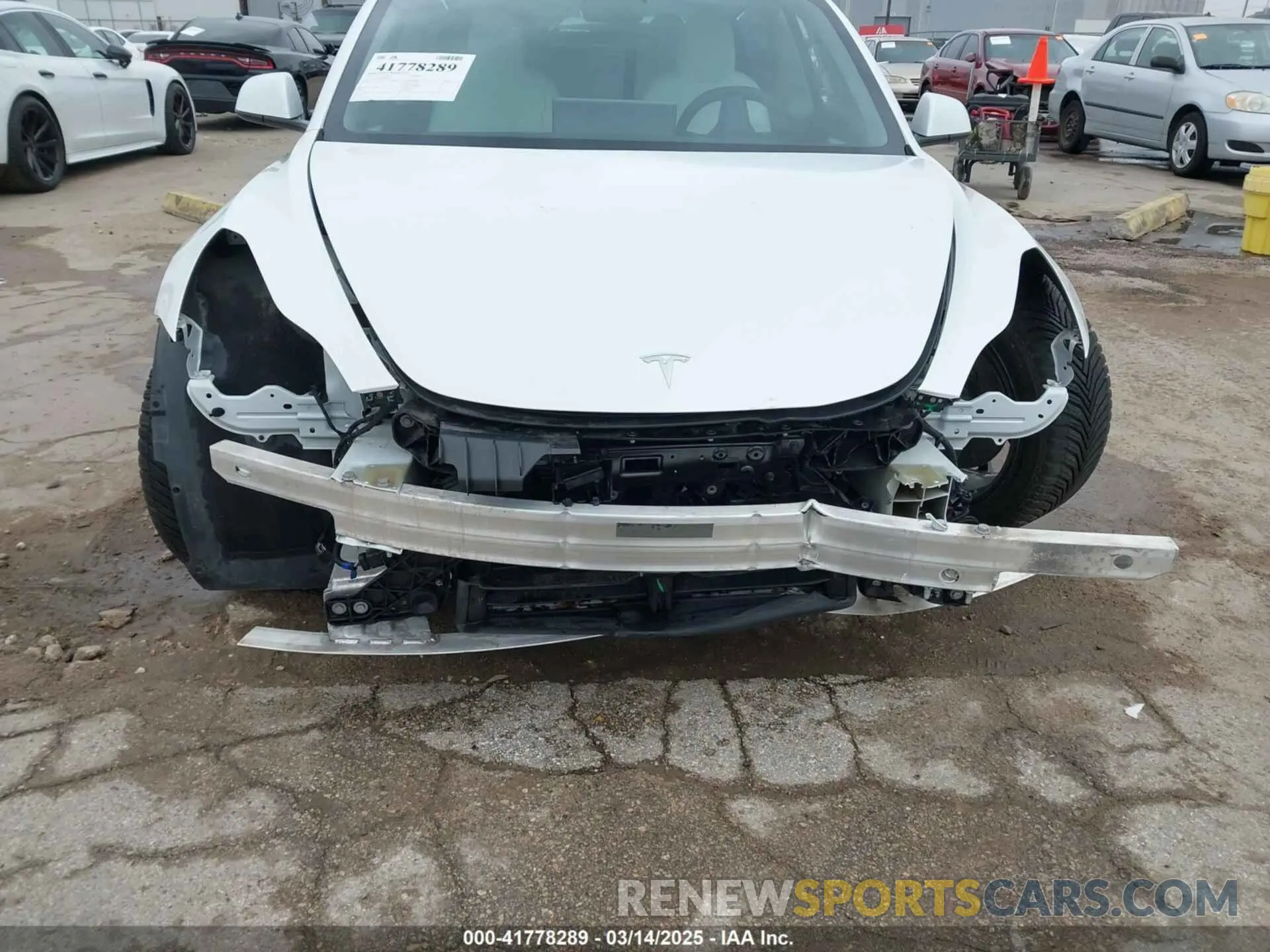 6 fotografías del automóvil dañado 5YJ3E1EB3MF059713 TESLA MODEL 3 2021