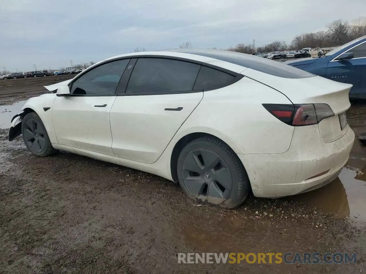 2 fotografías del automóvil dañado 5YJ3E1EB3MF068539 TESLA MODEL 3 2021