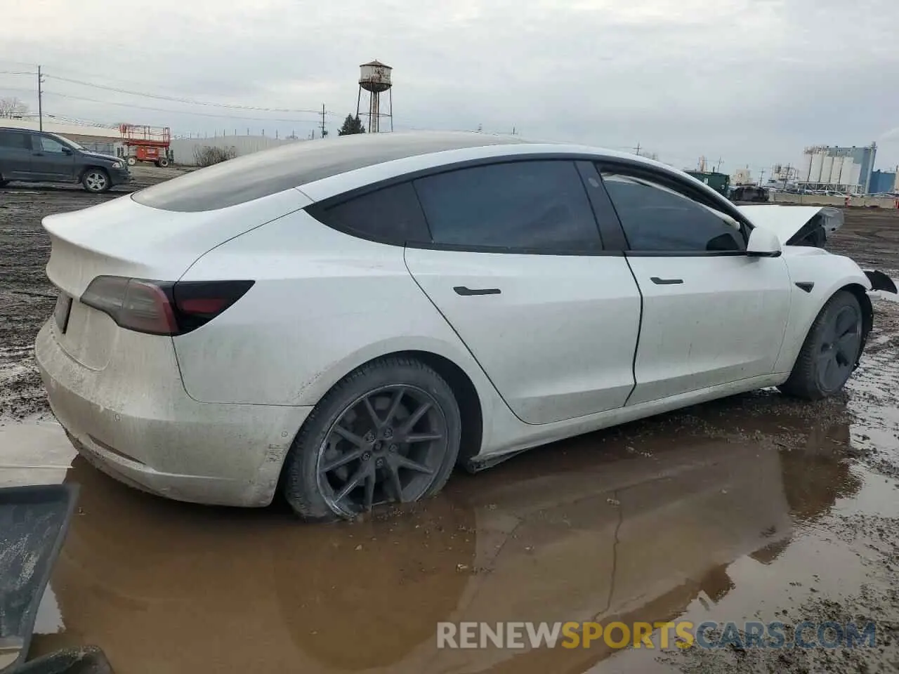 3 fotografías del automóvil dañado 5YJ3E1EB3MF068539 TESLA MODEL 3 2021