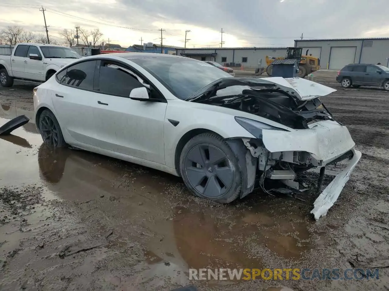 4 fotografías del automóvil dañado 5YJ3E1EB3MF068539 TESLA MODEL 3 2021