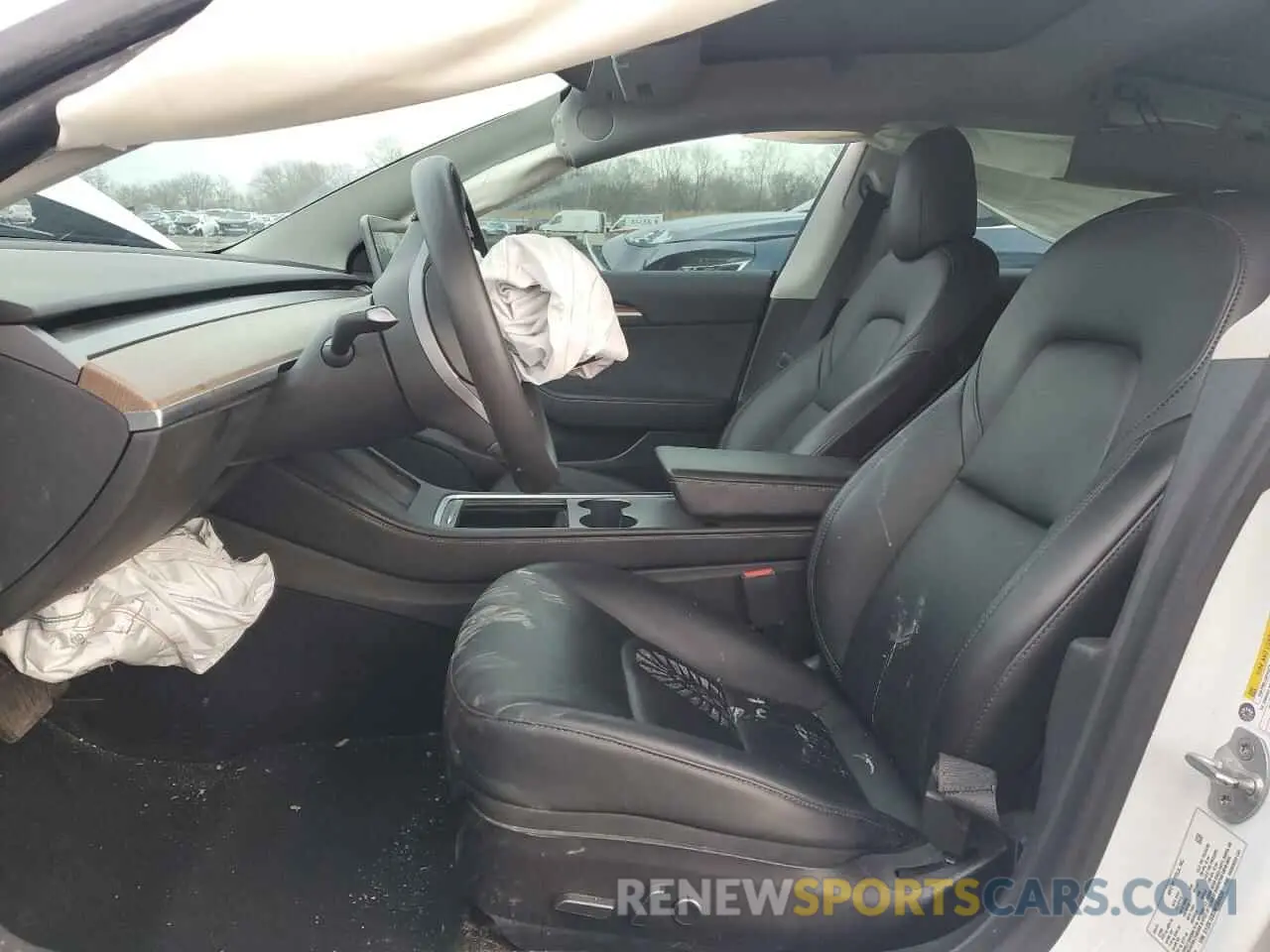 7 fotografías del automóvil dañado 5YJ3E1EB3MF068539 TESLA MODEL 3 2021