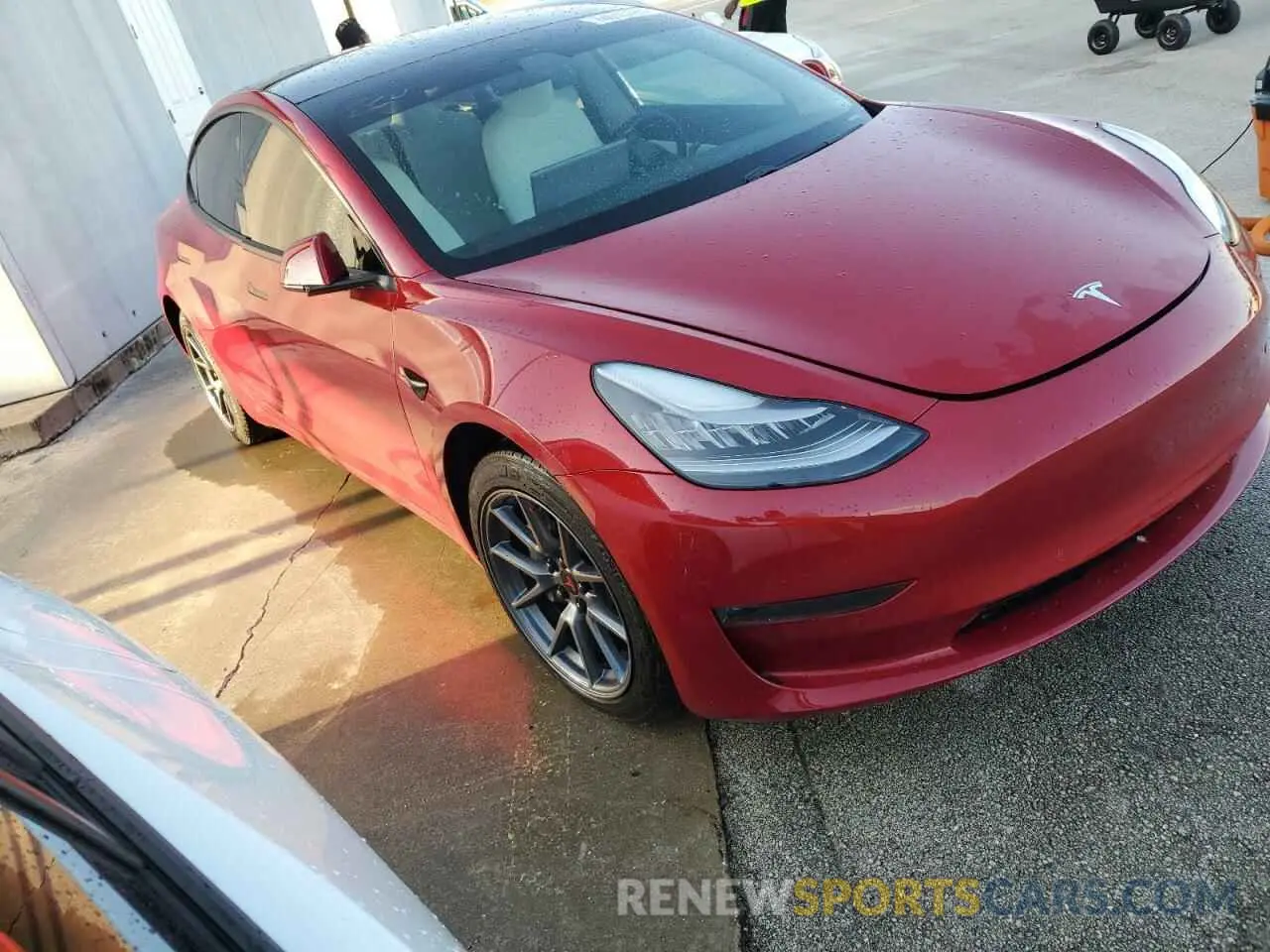 4 fotografías del automóvil dañado 5YJ3E1EB3MF836956 TESLA MODEL 3 2021