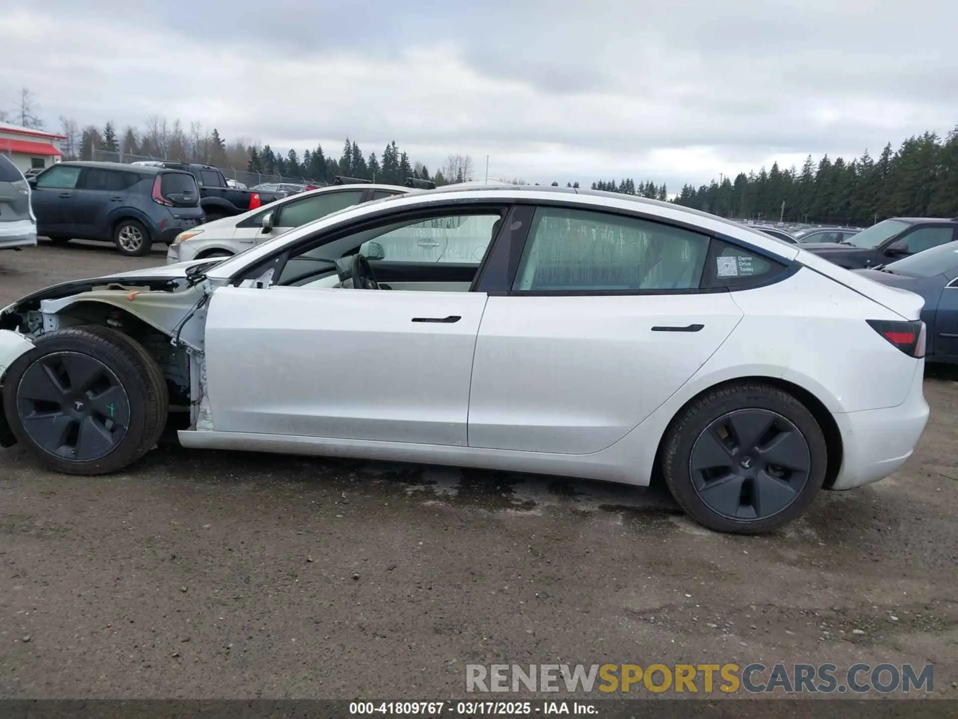 15 fotografías del automóvil dañado 5YJ3E1EB3MF856009 TESLA MODEL 3 2021