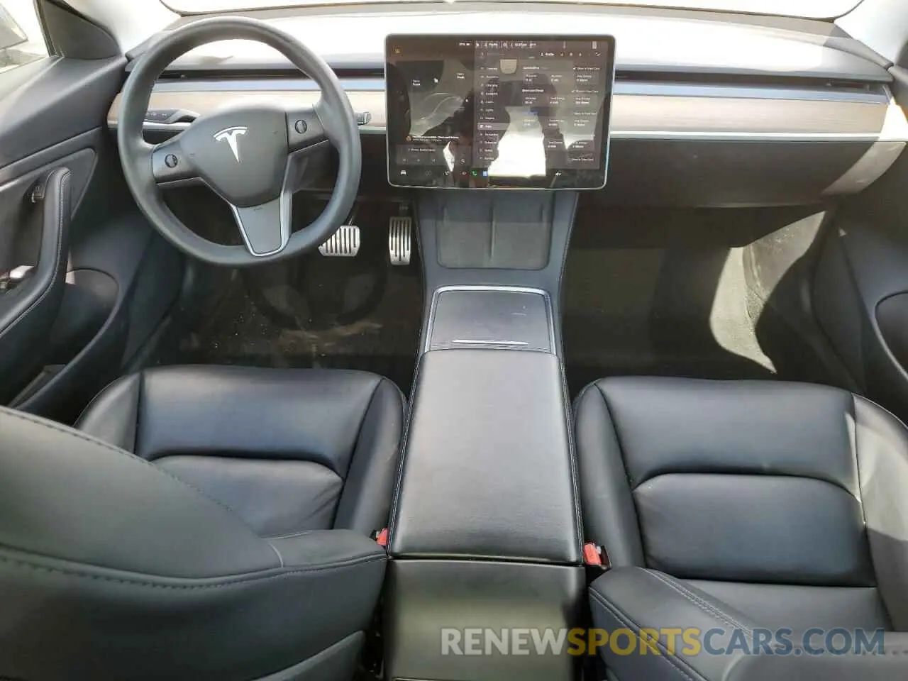 8 fotografías del automóvil dañado 5YJ3E1EB3MF862036 TESLA MODEL 3 2021