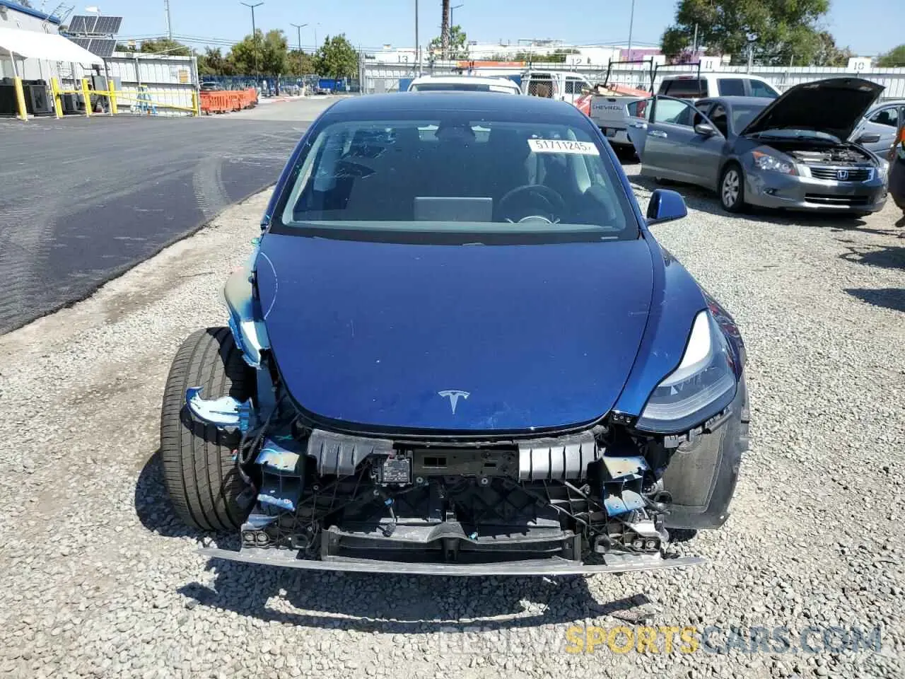 5 fotografías del automóvil dañado 5YJ3E1EB3MF916144 TESLA MODEL 3 2021