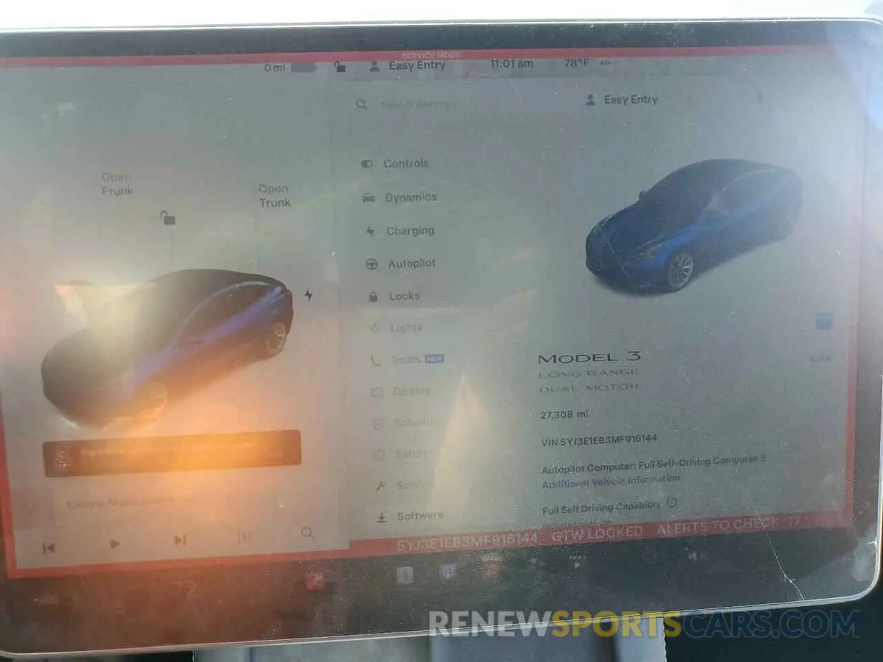 9 fotografías del automóvil dañado 5YJ3E1EB3MF916144 TESLA MODEL 3 2021