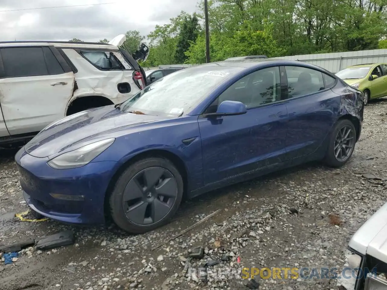 1 fotografías del automóvil dañado 5YJ3E1EB3MF924468 TESLA MODEL 3 2021
