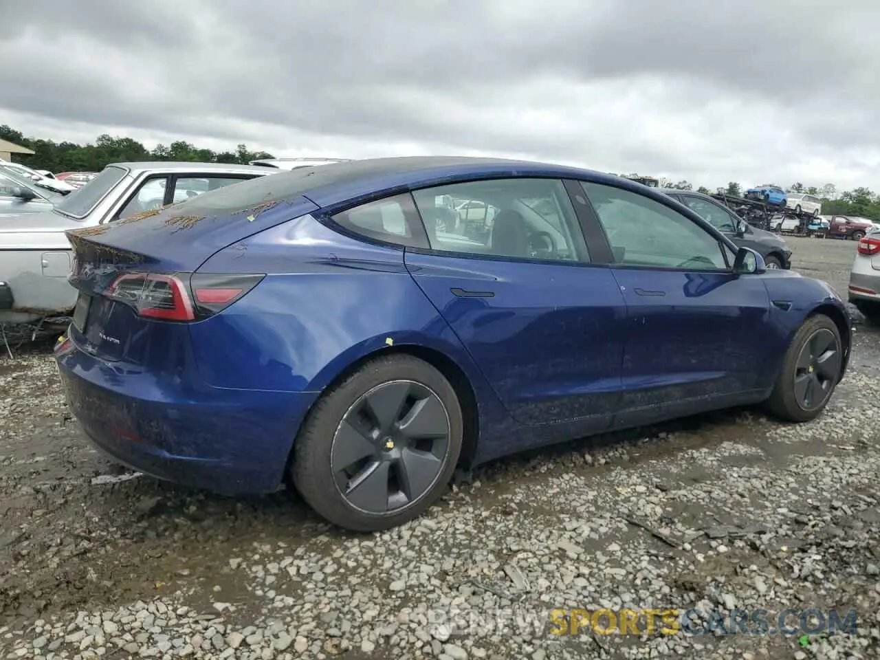 3 fotografías del automóvil dañado 5YJ3E1EB3MF924468 TESLA MODEL 3 2021