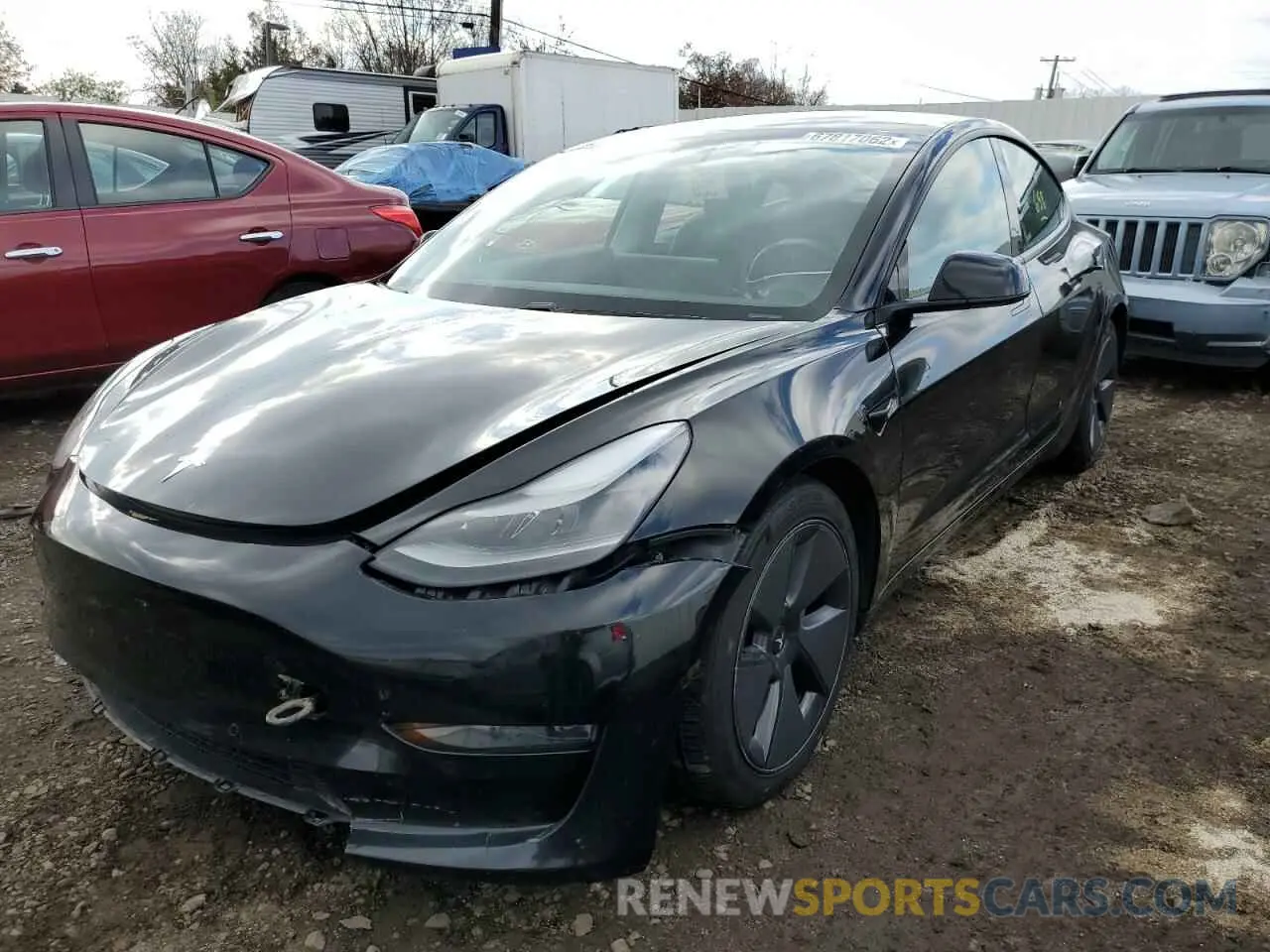 1 fotografías del automóvil dañado 5YJ3E1EB3MF924647 TESLA MODEL 3 2021