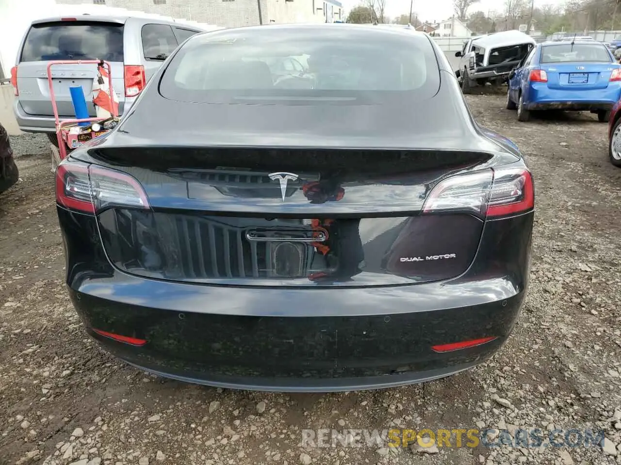 6 fotografías del automóvil dañado 5YJ3E1EB3MF924647 TESLA MODEL 3 2021