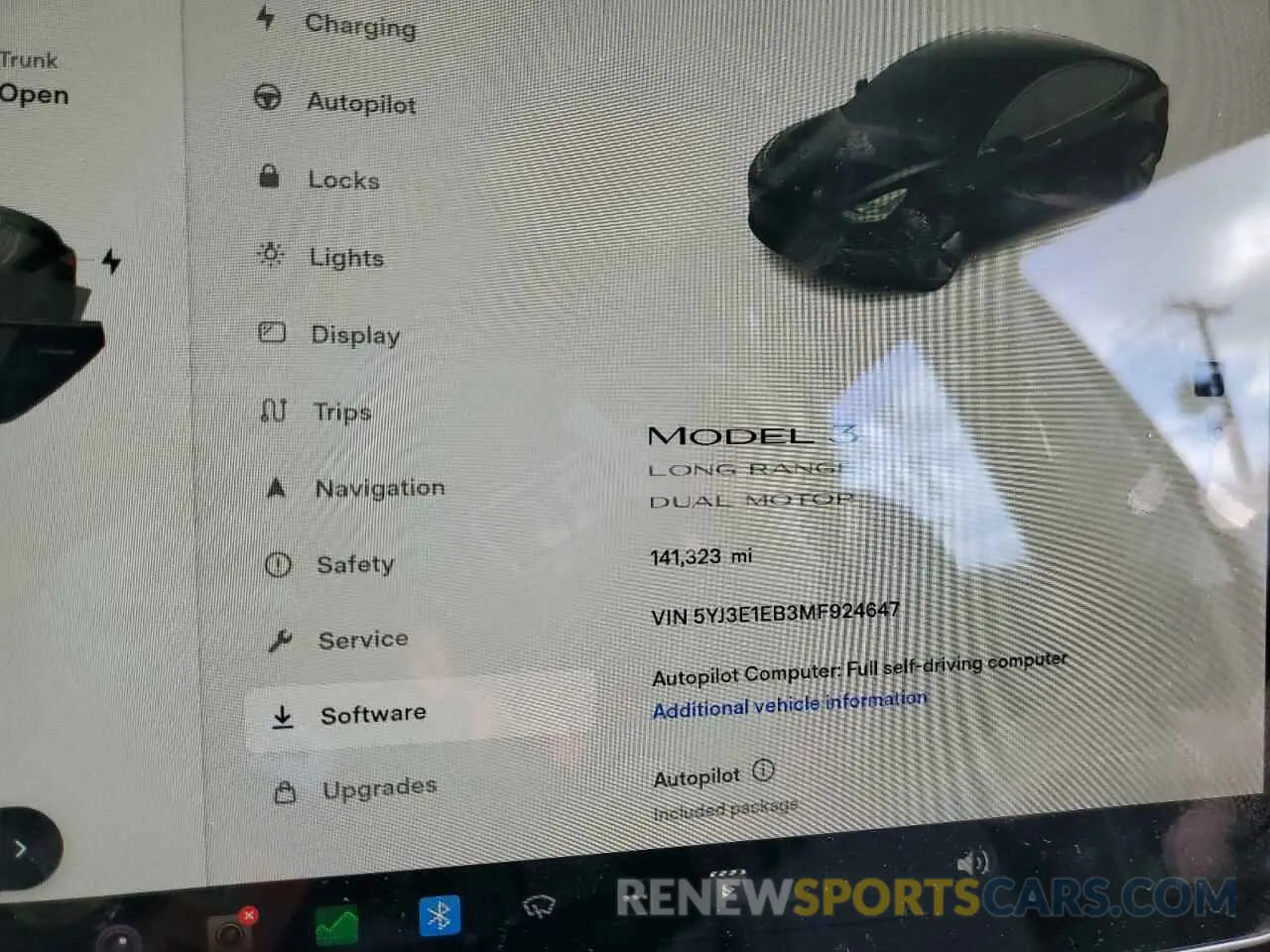 9 fotografías del automóvil dañado 5YJ3E1EB3MF924647 TESLA MODEL 3 2021