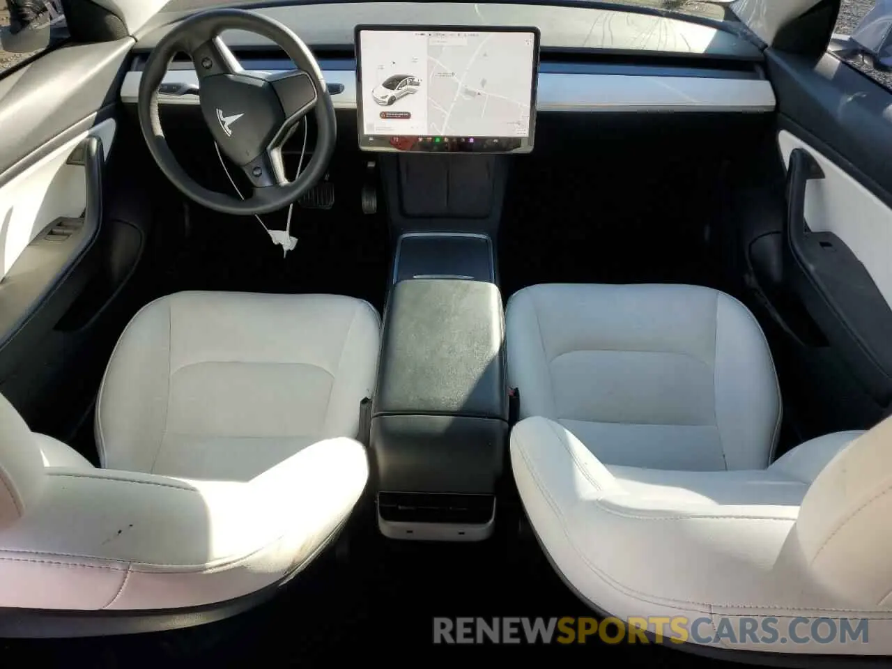 8 fotografías del automóvil dañado 5YJ3E1EB3MF925068 TESLA MODEL 3 2021