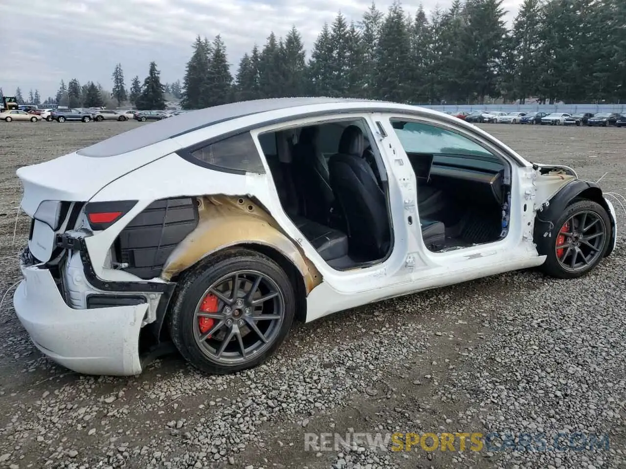 3 fotografías del automóvil dañado 5YJ3E1EB3MF927628 TESLA MODEL 3 2021