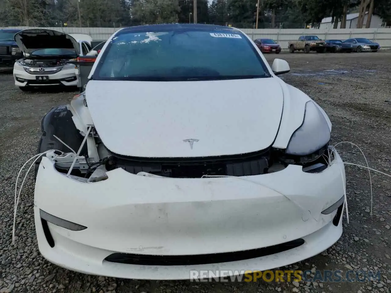 5 fotografías del automóvil dañado 5YJ3E1EB3MF927628 TESLA MODEL 3 2021