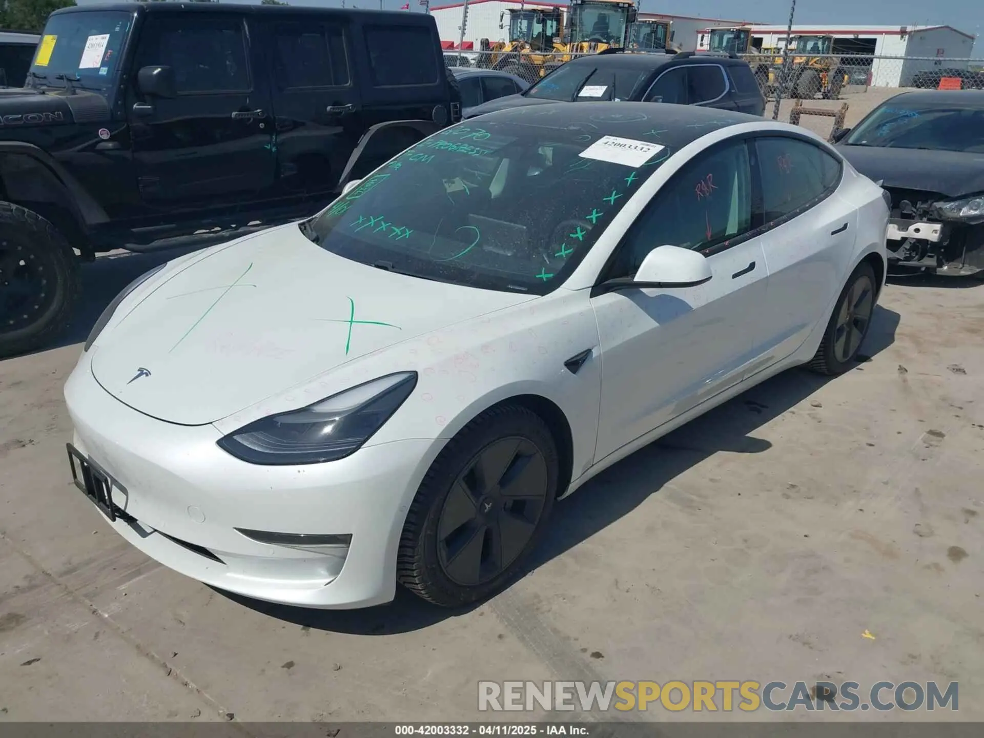 2 fotografías del automóvil dañado 5YJ3E1EB3MF928214 TESLA MODEL 3 2021