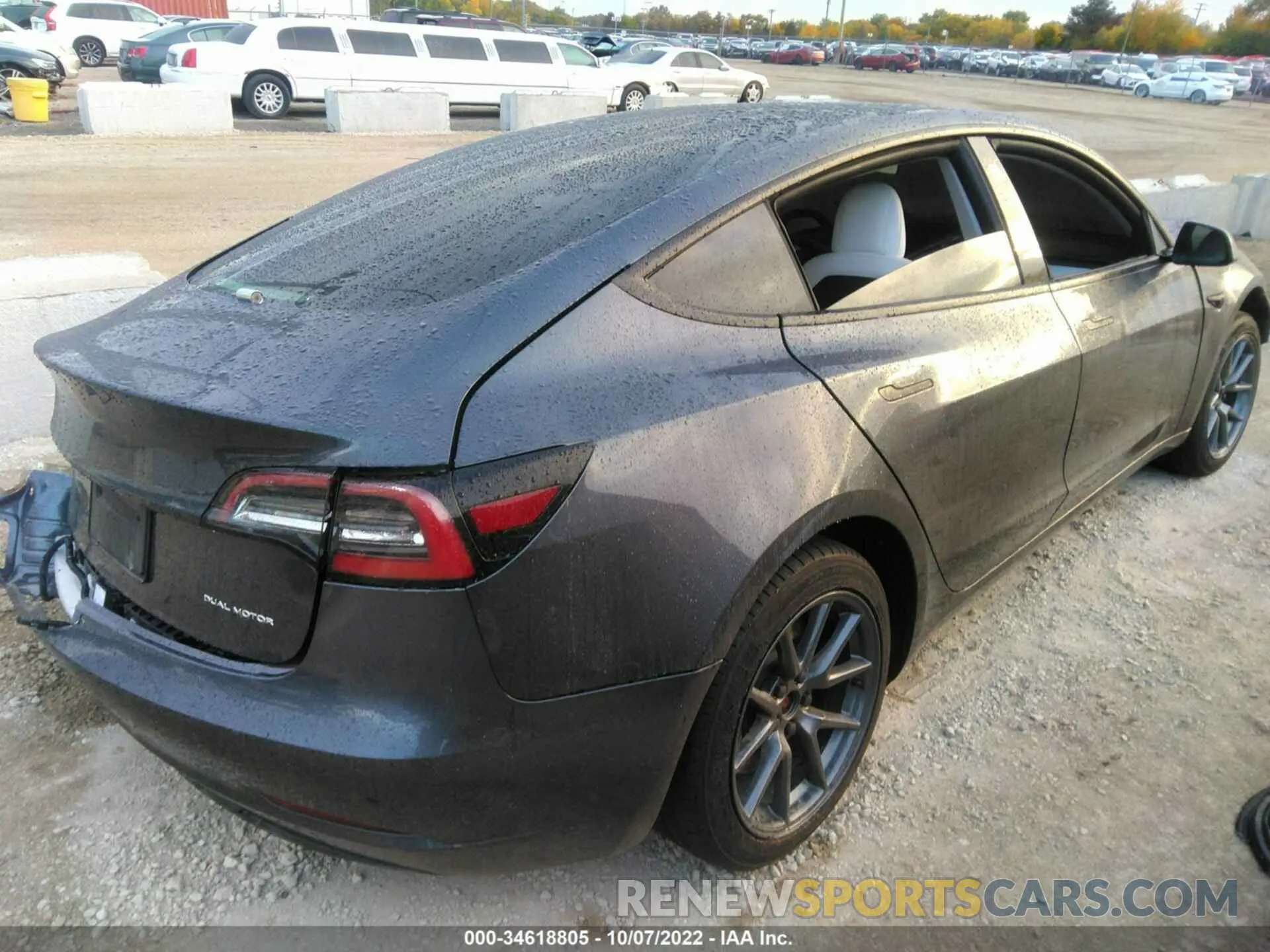 4 fotografías del automóvil dañado 5YJ3E1EB3MF948012 TESLA MODEL 3 2021