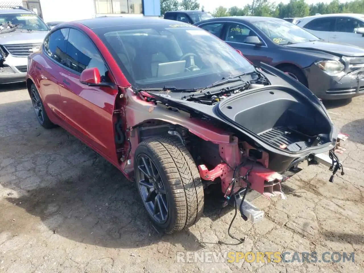 1 fotografías del automóvil dañado 5YJ3E1EB3MF973248 TESLA MODEL 3 2021