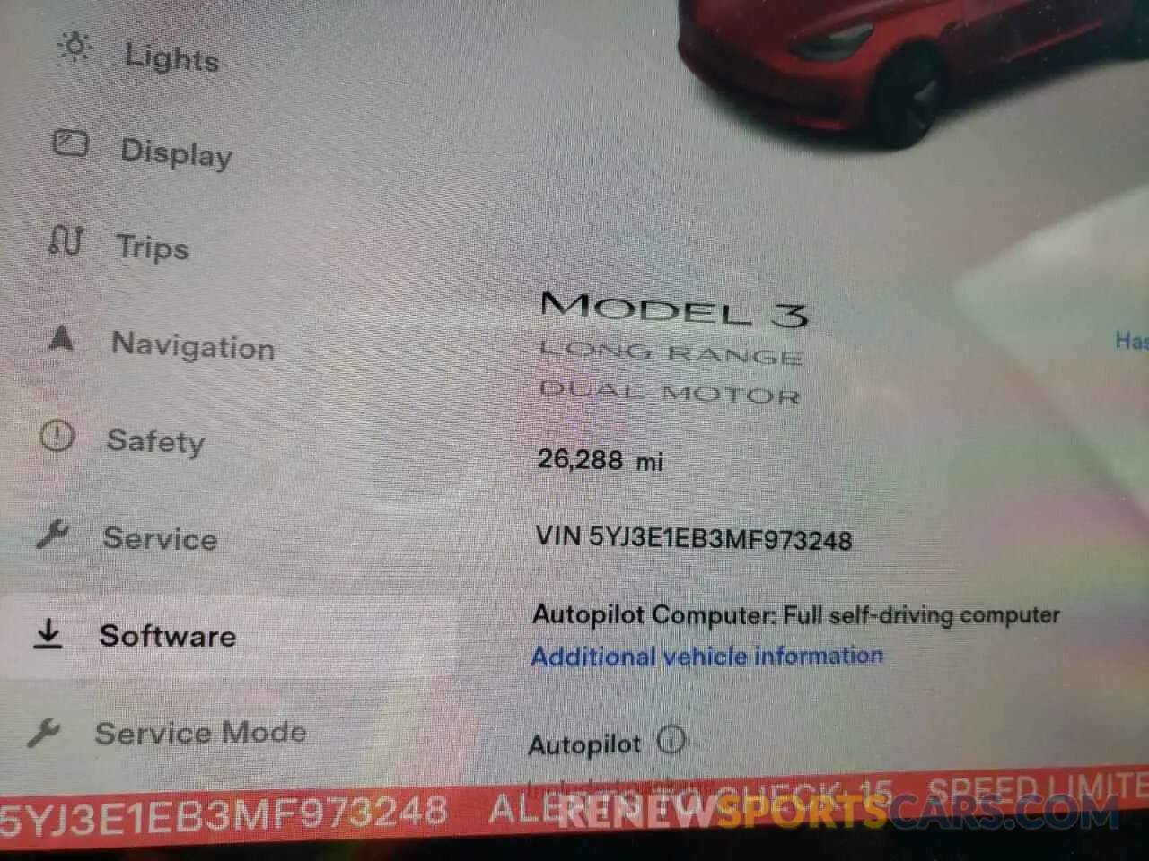 8 fotografías del automóvil dañado 5YJ3E1EB3MF973248 TESLA MODEL 3 2021