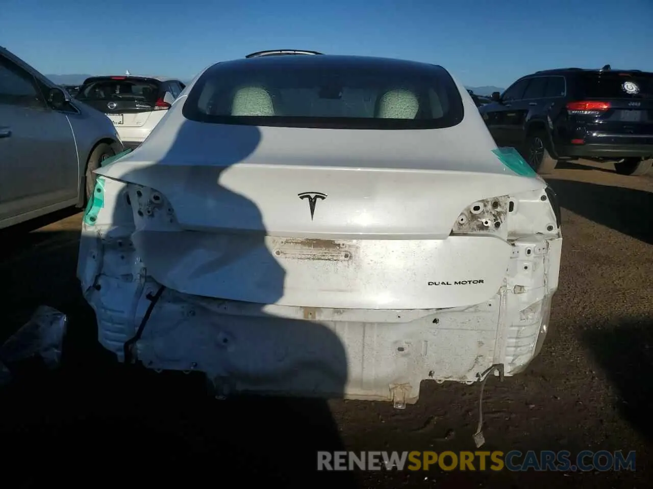 6 fotografías del automóvil dañado 5YJ3E1EB3MF975484 TESLA MODEL 3 2021