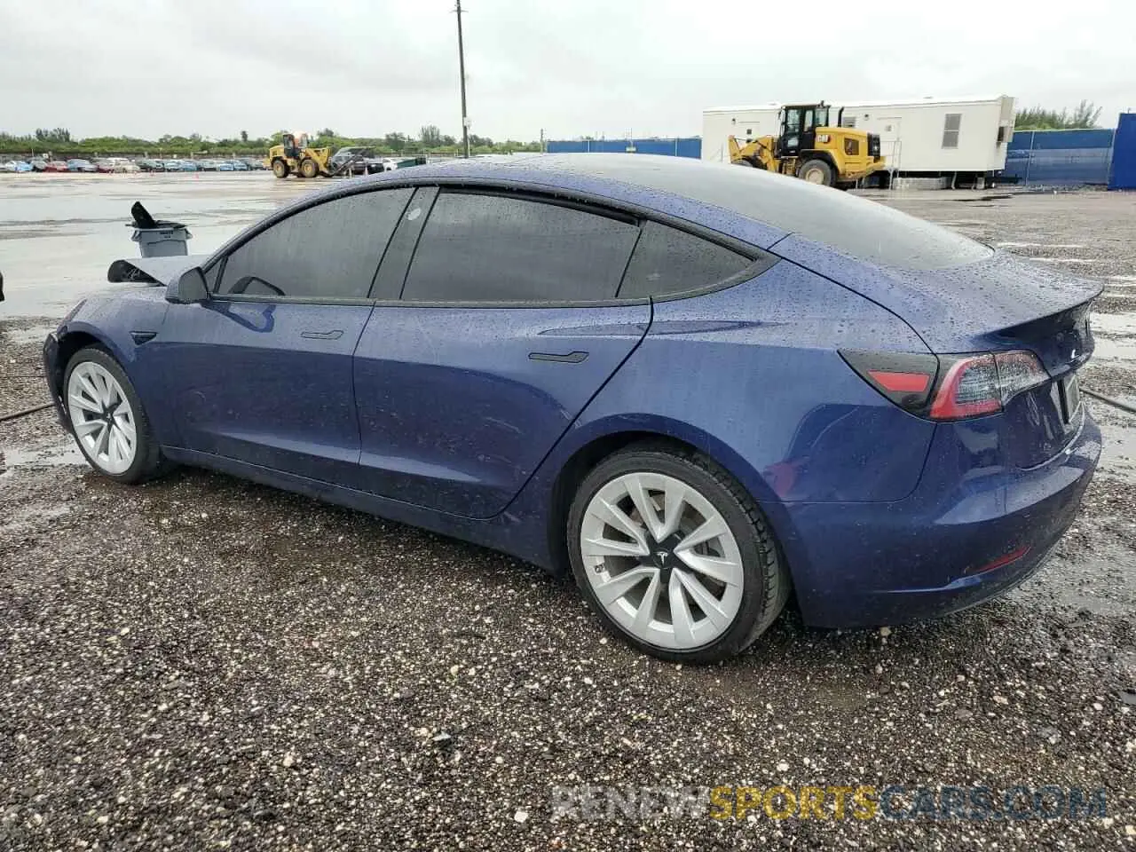 2 fotografías del automóvil dañado 5YJ3E1EB3MF980135 TESLA MODEL 3 2021
