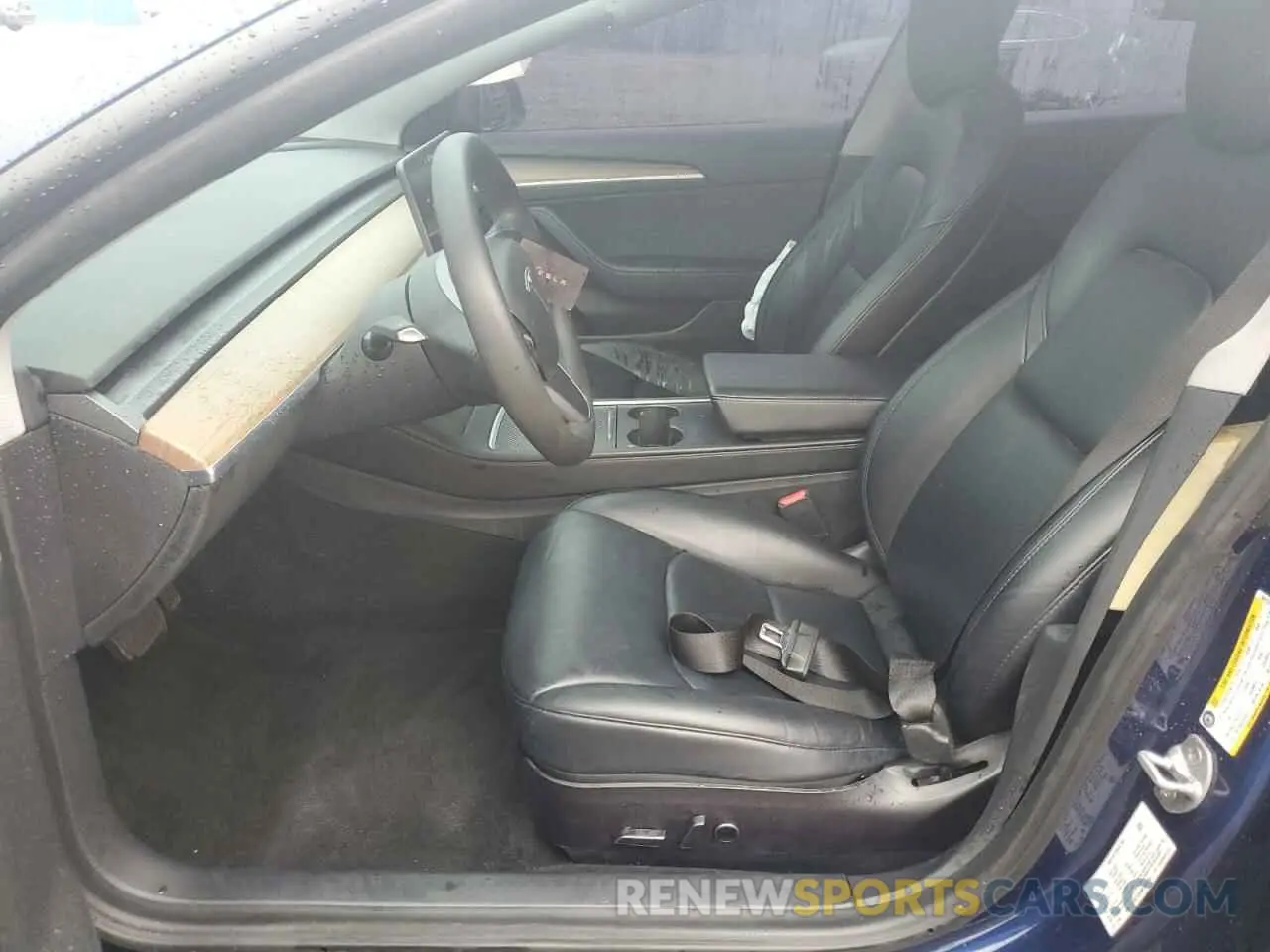 7 fotografías del automóvil dañado 5YJ3E1EB3MF980135 TESLA MODEL 3 2021