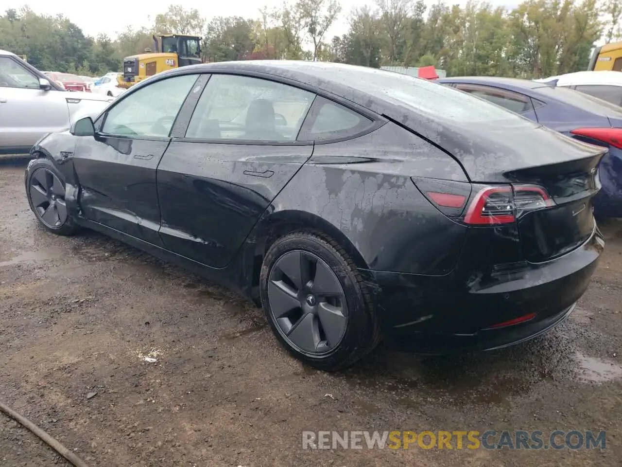 2 fotografías del automóvil dañado 5YJ3E1EB3MF984301 TESLA MODEL 3 2021