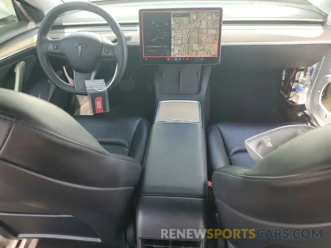 8 fotografías del automóvil dañado 5YJ3E1EB4MF002906 TESLA MODEL 3 2021