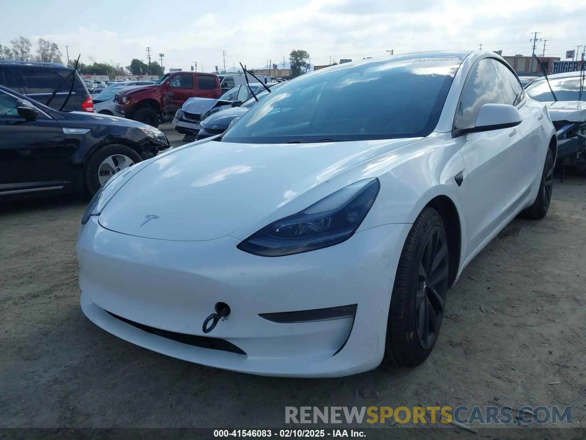 2 fotografías del automóvil dañado 5YJ3E1EB4MF010097 TESLA MODEL 3 2021