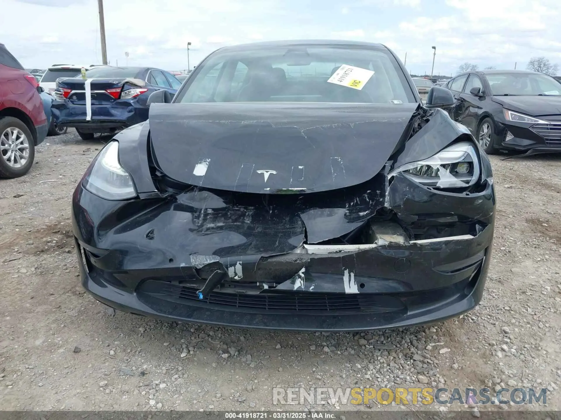 12 fotografías del automóvil dañado 5YJ3E1EB4MF012822 TESLA MODEL 3 2021