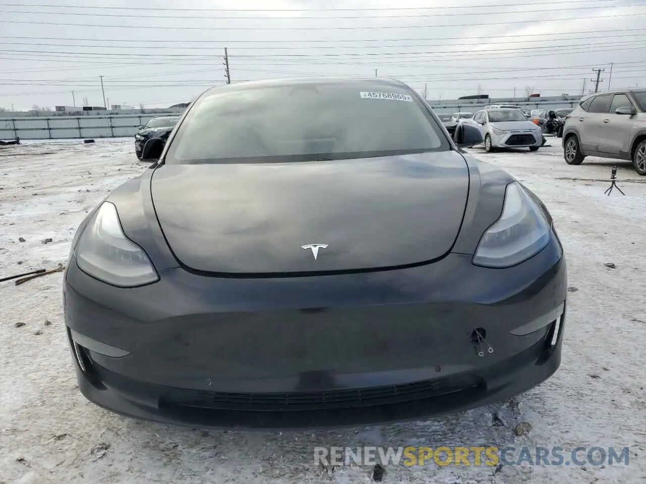 5 fotografías del automóvil dañado 5YJ3E1EB4MF064662 TESLA MODEL 3 2021