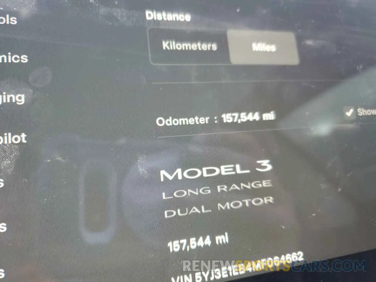9 fotografías del automóvil dañado 5YJ3E1EB4MF064662 TESLA MODEL 3 2021