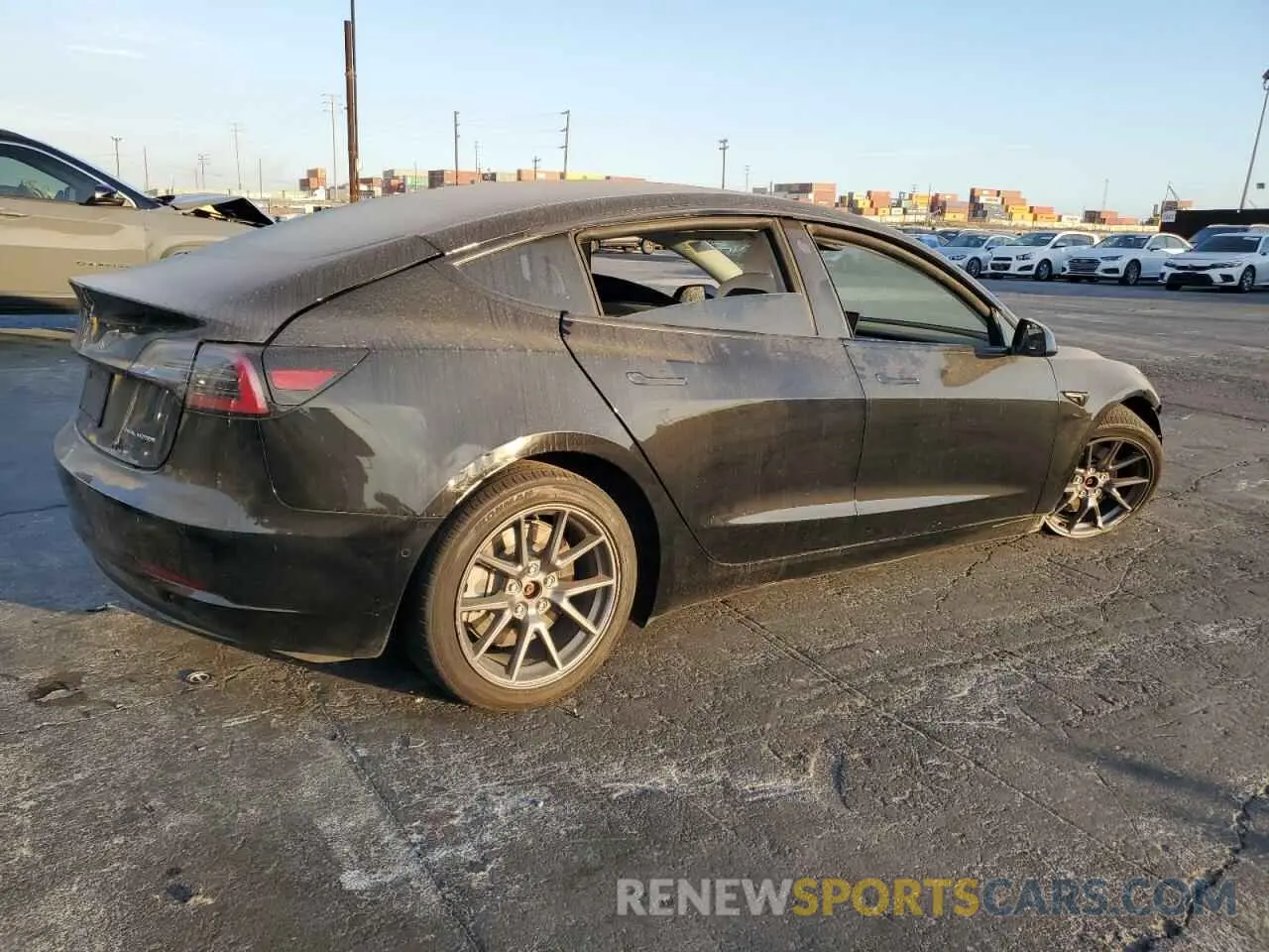 3 fotografías del automóvil dañado 5YJ3E1EB4MF068131 TESLA MODEL 3 2021