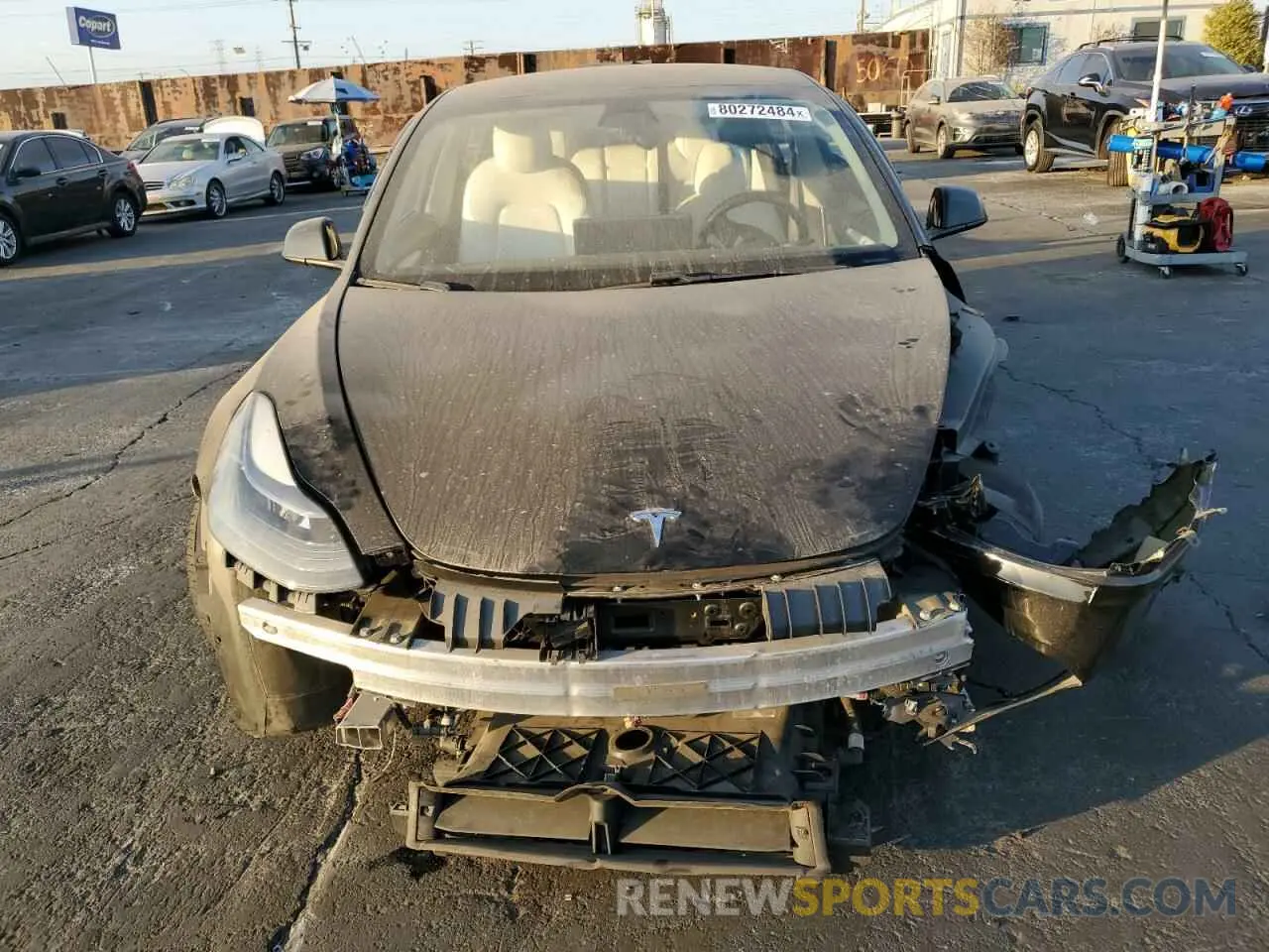 5 fotografías del automóvil dañado 5YJ3E1EB4MF068131 TESLA MODEL 3 2021