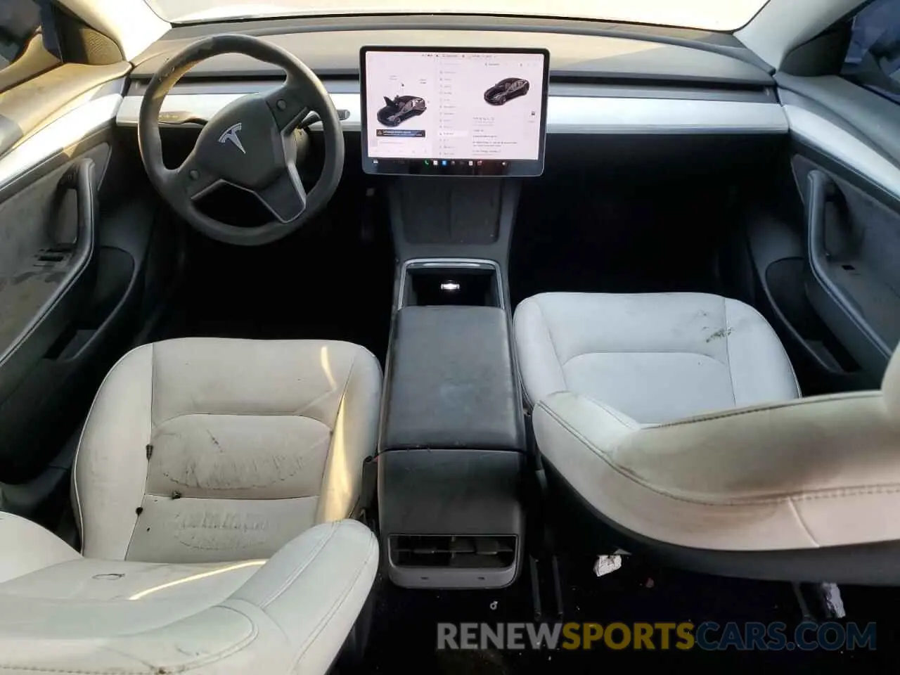 8 fotografías del automóvil dañado 5YJ3E1EB4MF068131 TESLA MODEL 3 2021