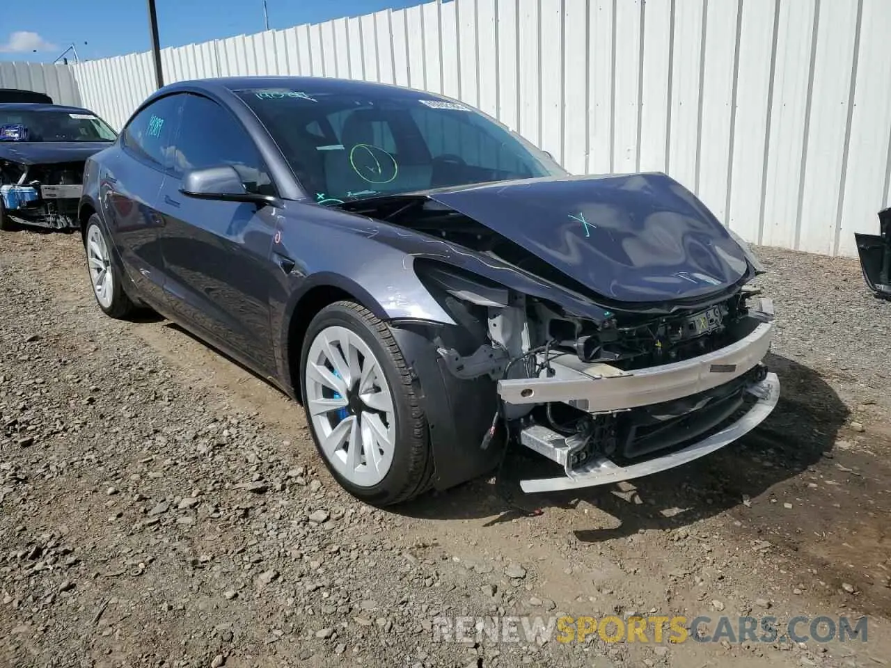 1 fotografías del automóvil dañado 5YJ3E1EB4MF084653 TESLA MODEL 3 2021