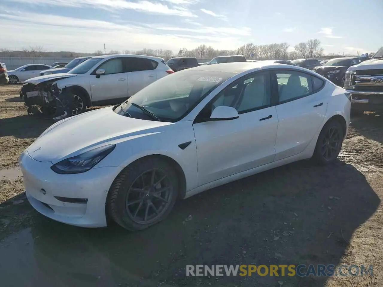 1 fotografías del automóvil dañado 5YJ3E1EB4MF849456 TESLA MODEL 3 2021