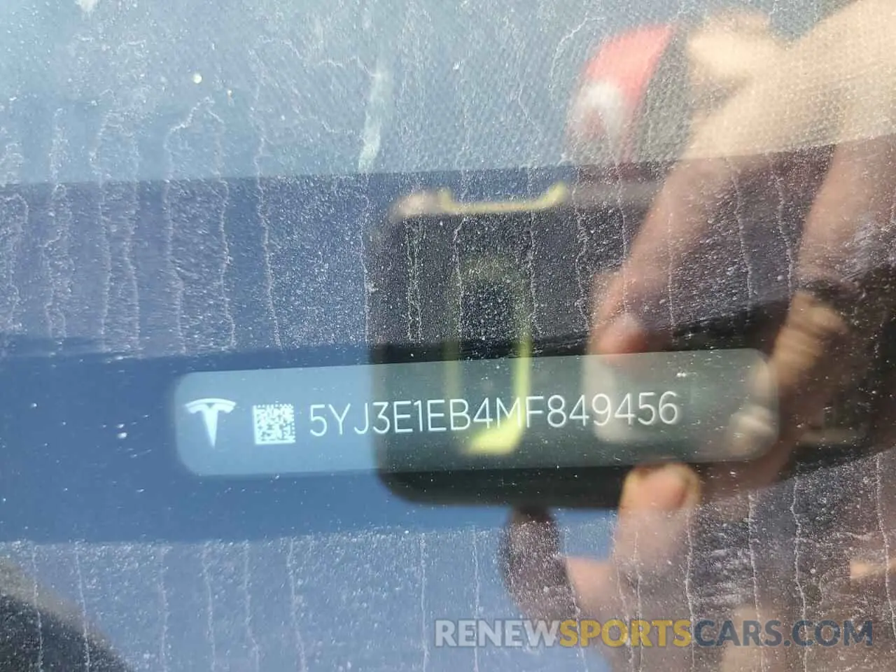 12 fotografías del automóvil dañado 5YJ3E1EB4MF849456 TESLA MODEL 3 2021