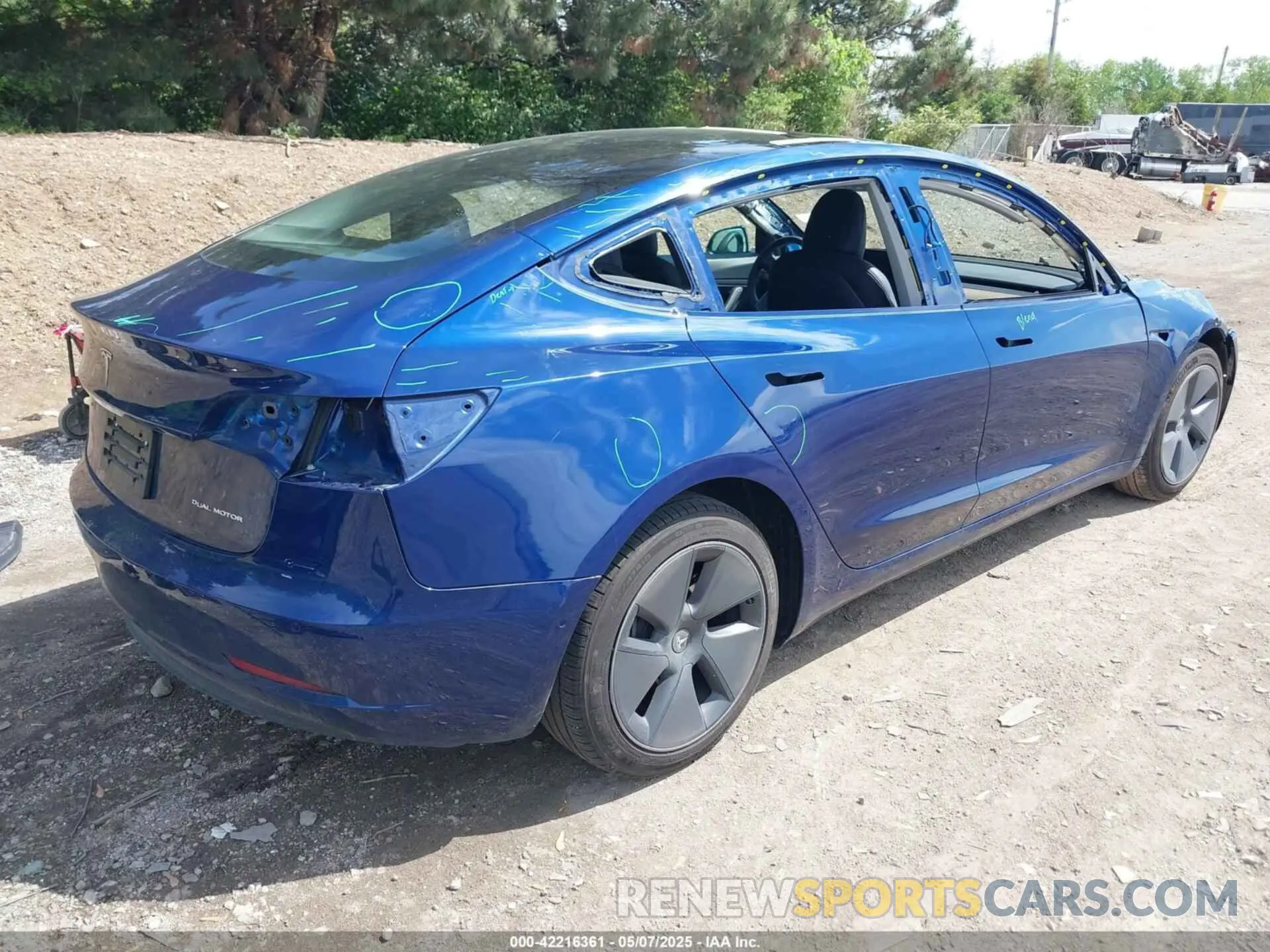 4 fotografías del automóvil dañado 5YJ3E1EB4MF858187 TESLA MODEL 3 2021