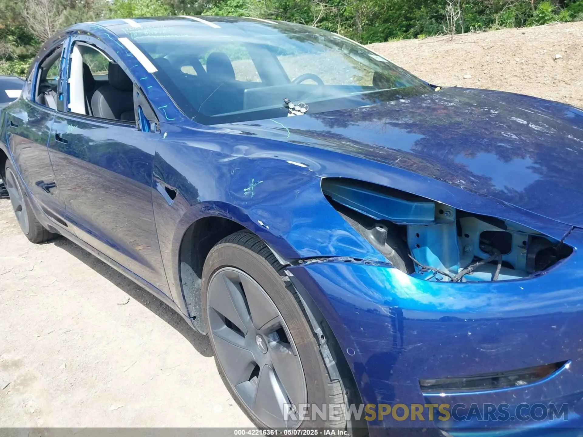 6 fotografías del automóvil dañado 5YJ3E1EB4MF858187 TESLA MODEL 3 2021