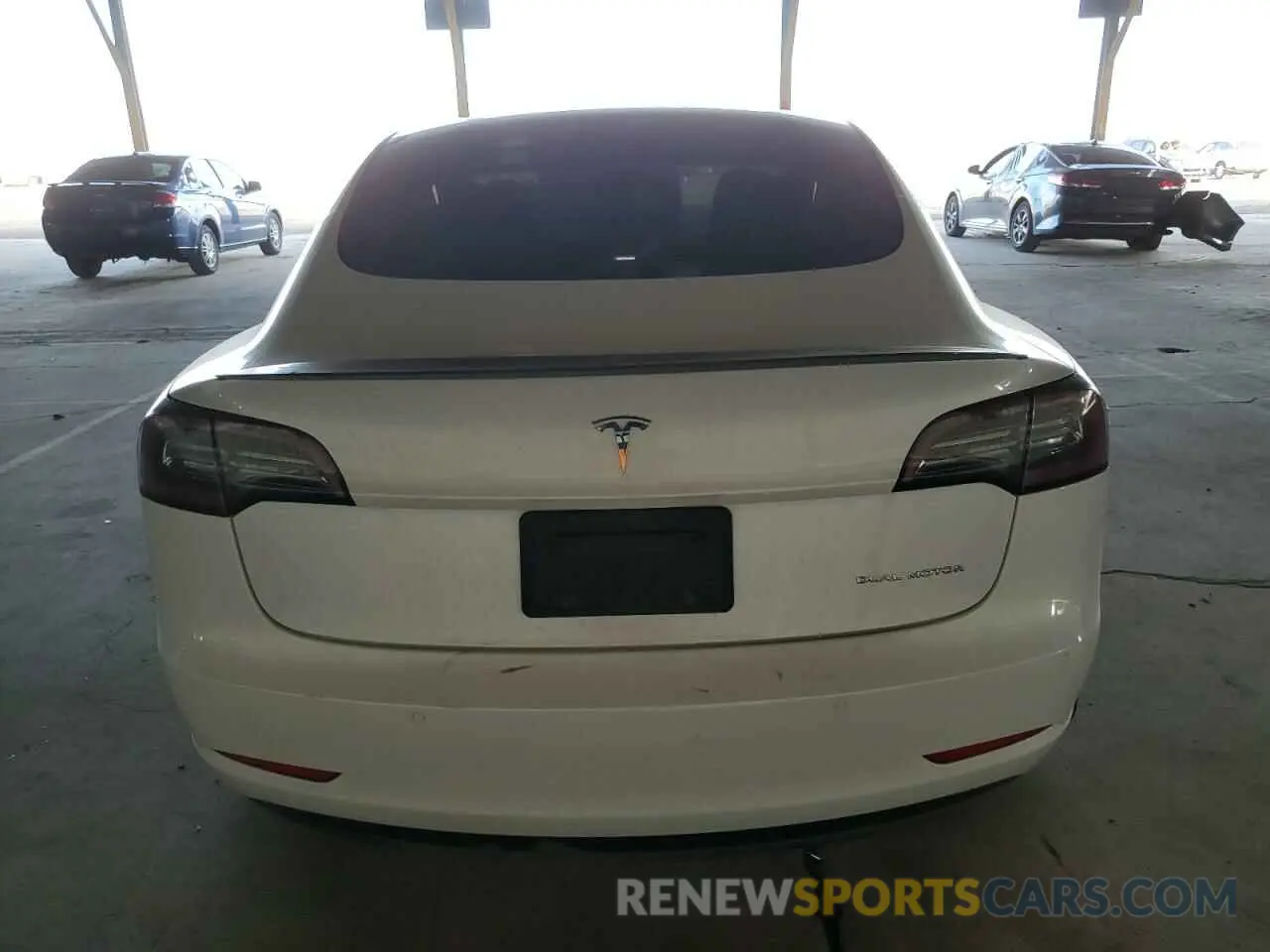 6 fotografías del automóvil dañado 5YJ3E1EB4MF938427 TESLA MODEL 3 2021