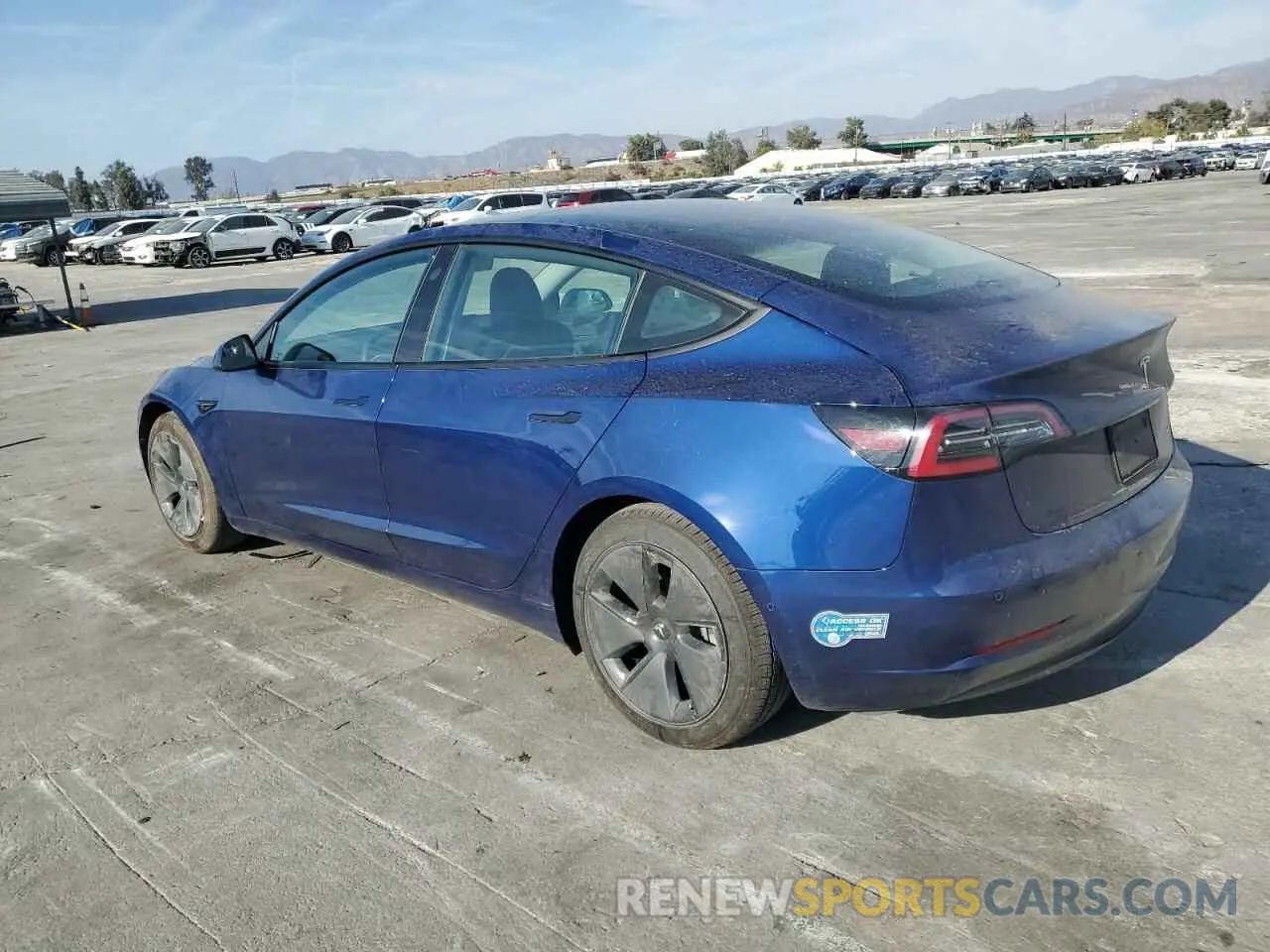 2 fotografías del automóvil dañado 5YJ3E1EB4MF941716 TESLA MODEL 3 2021