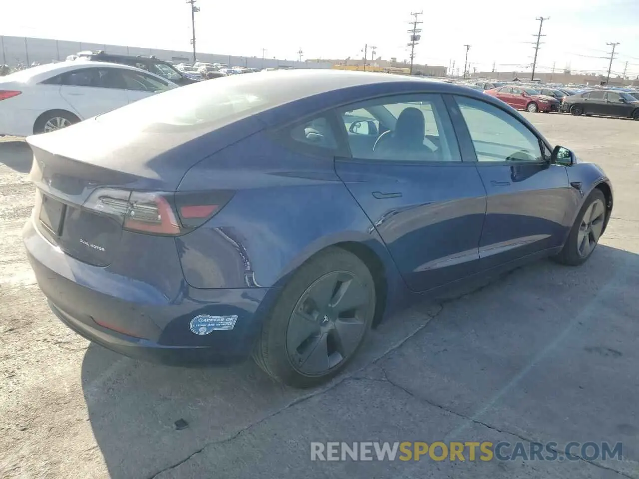 3 fotografías del automóvil dañado 5YJ3E1EB4MF941716 TESLA MODEL 3 2021