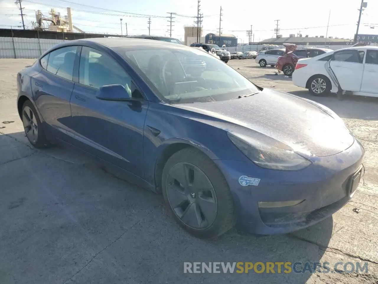4 fotografías del automóvil dañado 5YJ3E1EB4MF941716 TESLA MODEL 3 2021