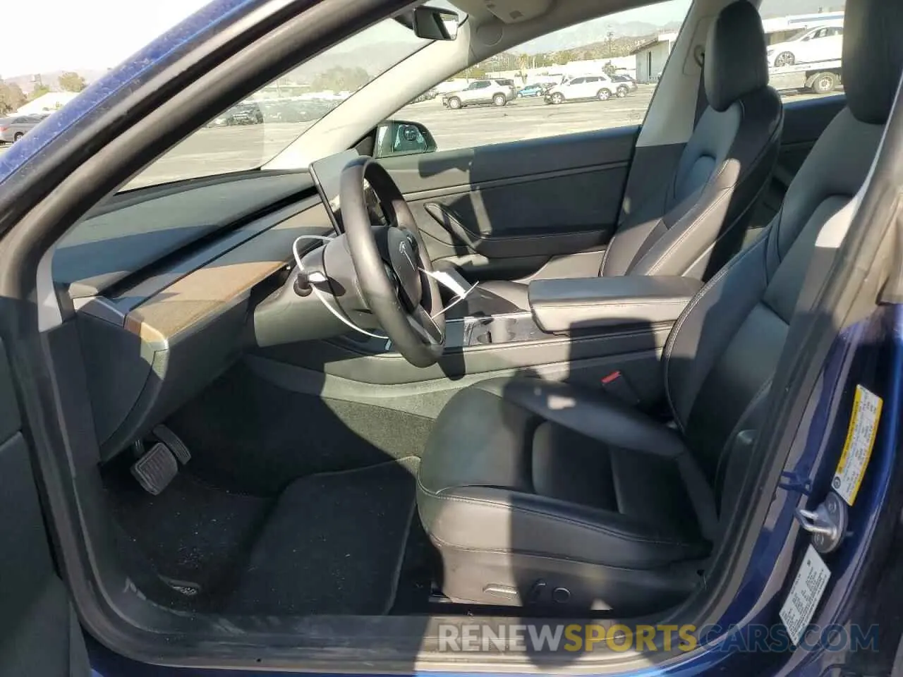 7 fotografías del automóvil dañado 5YJ3E1EB4MF941716 TESLA MODEL 3 2021