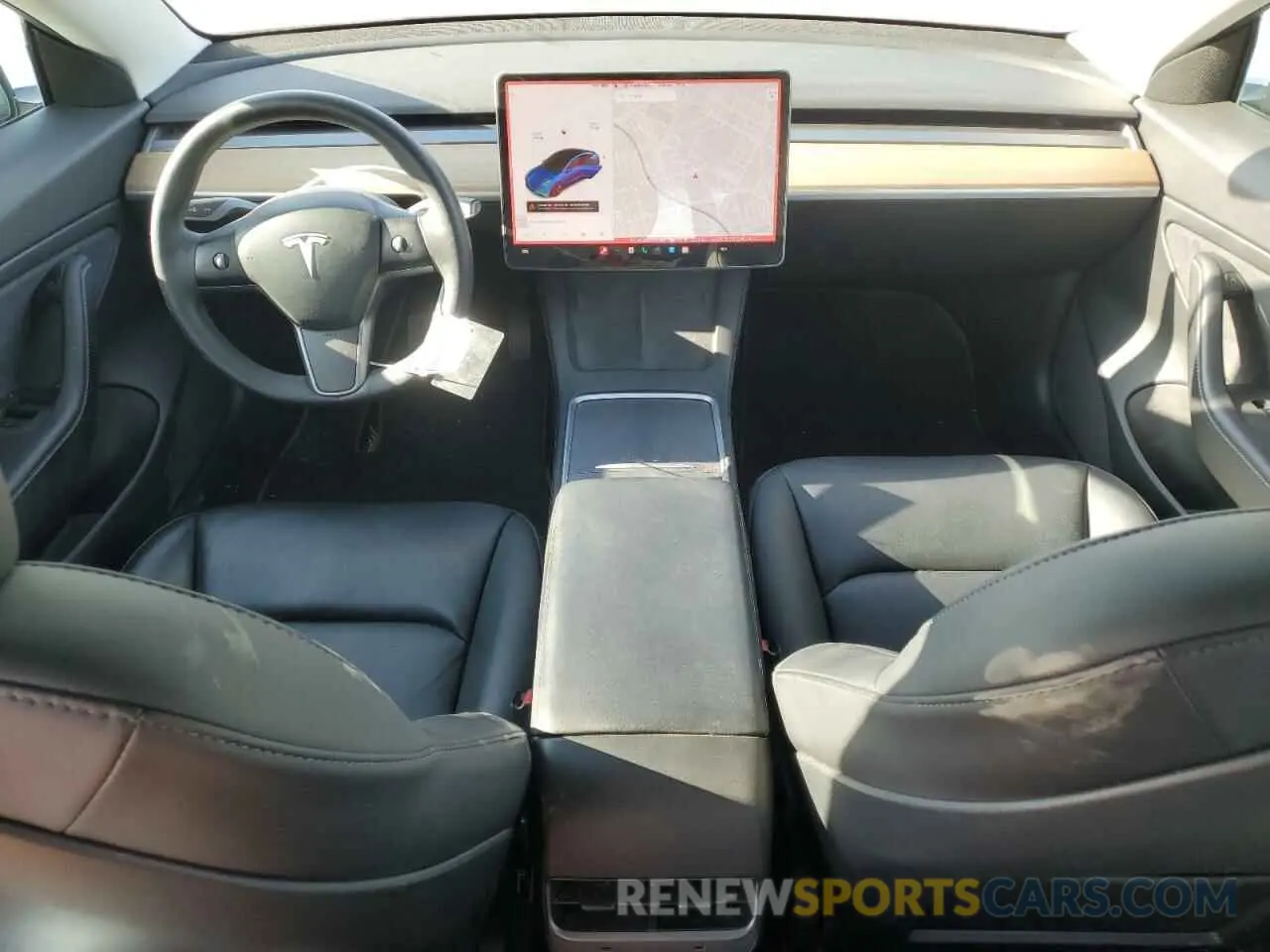 8 fotografías del automóvil dañado 5YJ3E1EB4MF941716 TESLA MODEL 3 2021