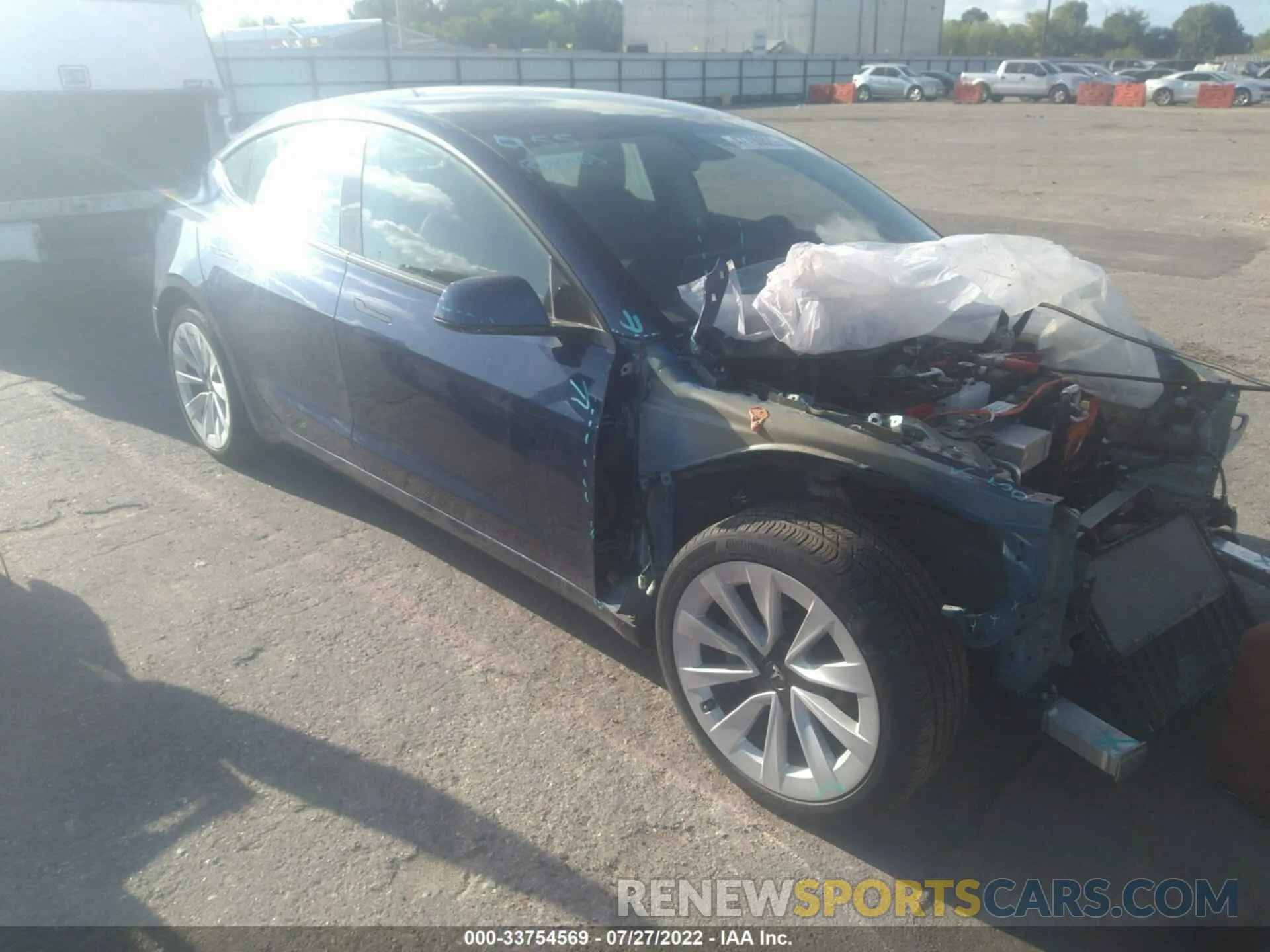 1 fotografías del automóvil dañado 5YJ3E1EB4MF983609 TESLA MODEL 3 2021