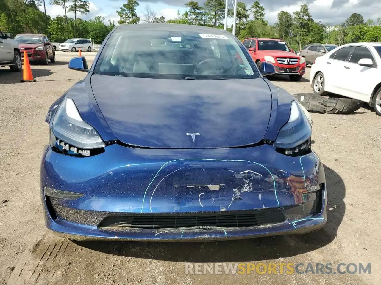 5 fotografías del automóvil dañado 5YJ3E1EB5MF060135 TESLA MODEL 3 2021