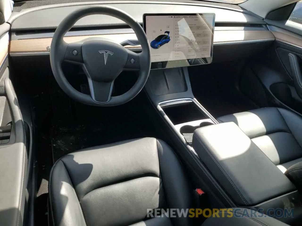 8 fotografías del automóvil dañado 5YJ3E1EB5MF060135 TESLA MODEL 3 2021