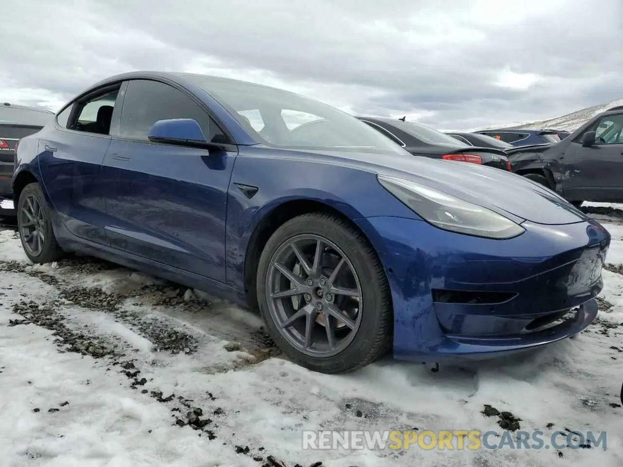 4 fotografías del automóvil dañado 5YJ3E1EB5MF069837 TESLA MODEL 3 2021