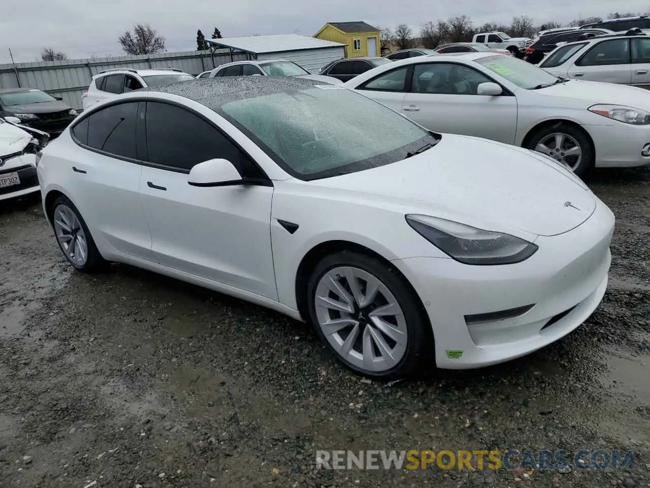 4 fotografías del automóvil dañado 5YJ3E1EB5MF071510 TESLA MODEL 3 2021